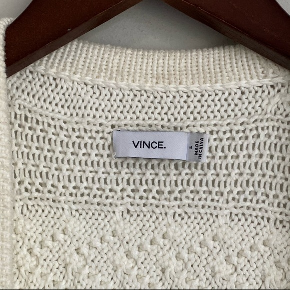 VINCE Fringe 40" Open Cardigan Sweater Vest - Picture 6 of 7